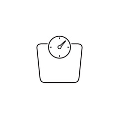 Scales line icon on white. Vector in modern flat