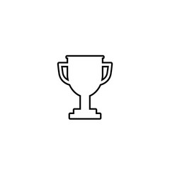 Trophy line icon on white background. Vector