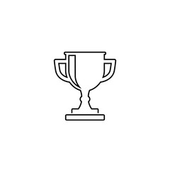 Trophy line icon on white background. Vector