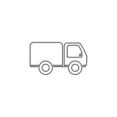 Truck line icon vector. Vector illustration flat