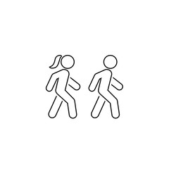 Walk line icon symbol logo template. Vector illustration