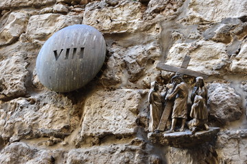 VIII station in Jerusalem - Via Dolorosa