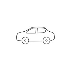 Car line icon vector illustration in modern flat