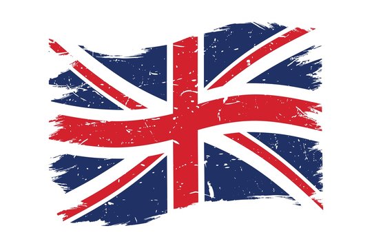 Grunge UK British flag vector illustration