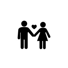 Couple icon. Love in flat. Vector illustration