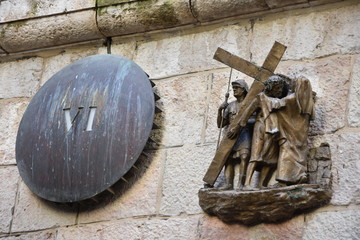Via Dolorosa street with station SIX - Jerusalem