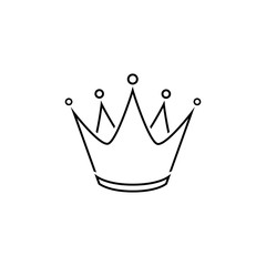 Crown line icon logo template. King vector icon