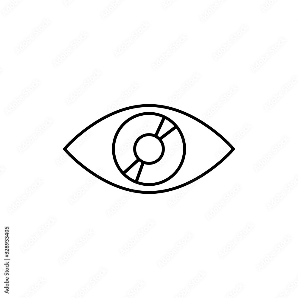 Poster eye line icon vector. eye symbol. linear style sign for mobile concept and web design. eye symbol il