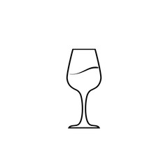 Wine line icon symbol on white background. Vector