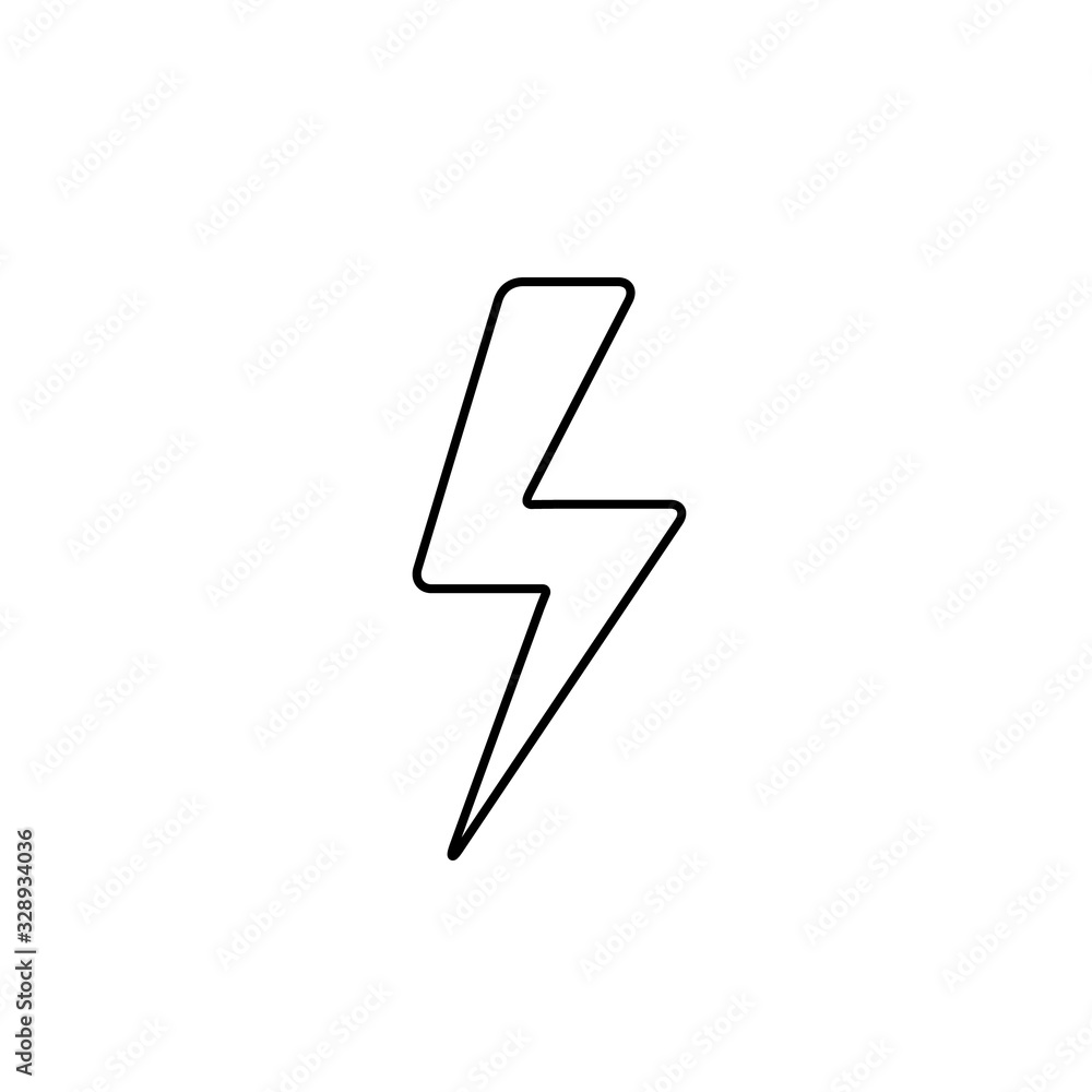 Poster lightning line icon vector. lightning, electric power vector. energy and thunder electricity symbol 