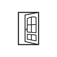 door vector icon, flat design best door icon  