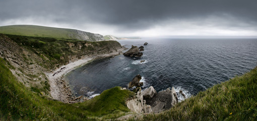 Dramatic jurassic coastline of Mupe Bay Dorset