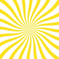 Abstract light yellow sun rays background, vector illustration