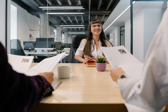 Job applicant honored by job offer from a human resource manager