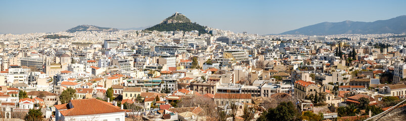 Panoramic view of the Athens city
