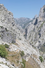 Cares gorges, Principality of Asturias/Spain; Aug. 05, 2015. This gorge, with its narrow passes and gullies, is right in the heart of the Picos de Europa Mountains. The area’s stunning landscape affor