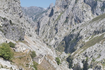 Cares gorges, Principality of Asturias/Spain; Aug. 05, 2015. This gorge, with its narrow passes and gullies, is right in the heart of the Picos de Europa Mountains. The area’s stunning landscape affor