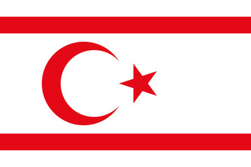 Turkish Republic of northern cyprus flag background. Perfect for backgrounds, backdrop, banner, sticker, icon, sign, symbol, label, poster and wallpaper.