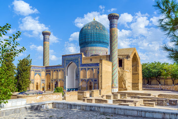 Gur-e-Amir mausoleum, famous architectural complex, Samarkand, Uzbekistan