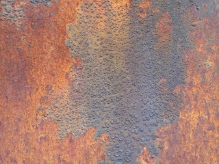 rusty and charred metal texture