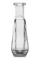 Empty cognac bottle on a white background.