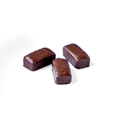 chocolate marshmallow candy isolated on white background