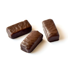 chocolate marshmallow candy isolated on white background