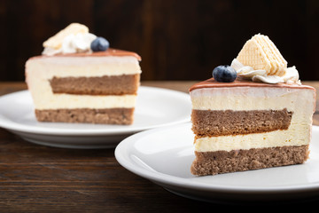 cream cake on the table