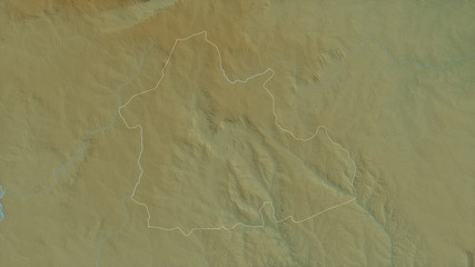Nana-Mambéré, Central African Republic - outlined. Physical