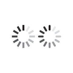 Obraz premium Loading circle simple black grey icon. Loading symbol for web vector. 