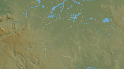 Ouham, Central African Republic - outlined. Physical