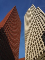 Fototapeta na wymiar modern business skyscraper buildings at city center