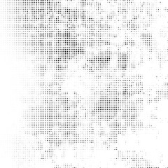 Halftone Pattern. Set of Dots. Dotted Texture on White Background. Overlay Grunge Template. Distress Linear Design. Fade Monochrome Points. Pop Art Backdrop.