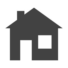 Fototapeta premium House vector icon isolated on white background. Real estate, sale, rent. Minimalistic style. 