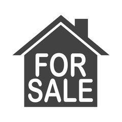 House vector icon isolated on white background. Sale and purchase of real estate. Minimalistic style. Business, finance.