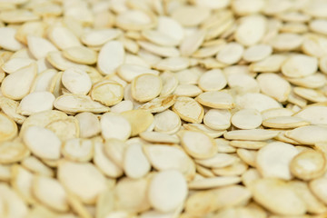 Background texture of pumpkin seeds.