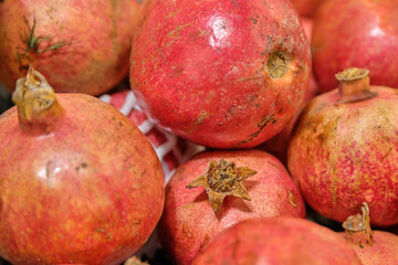 Background and texture of pomegranate fruit.