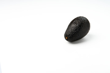 A fresh avocado on white background.