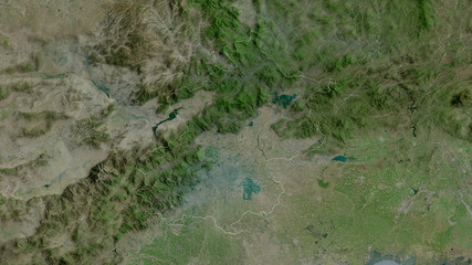 Beijing, China - outlined. Satellite