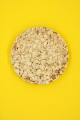 Rice diet bread isolated on white background. Slimming concept