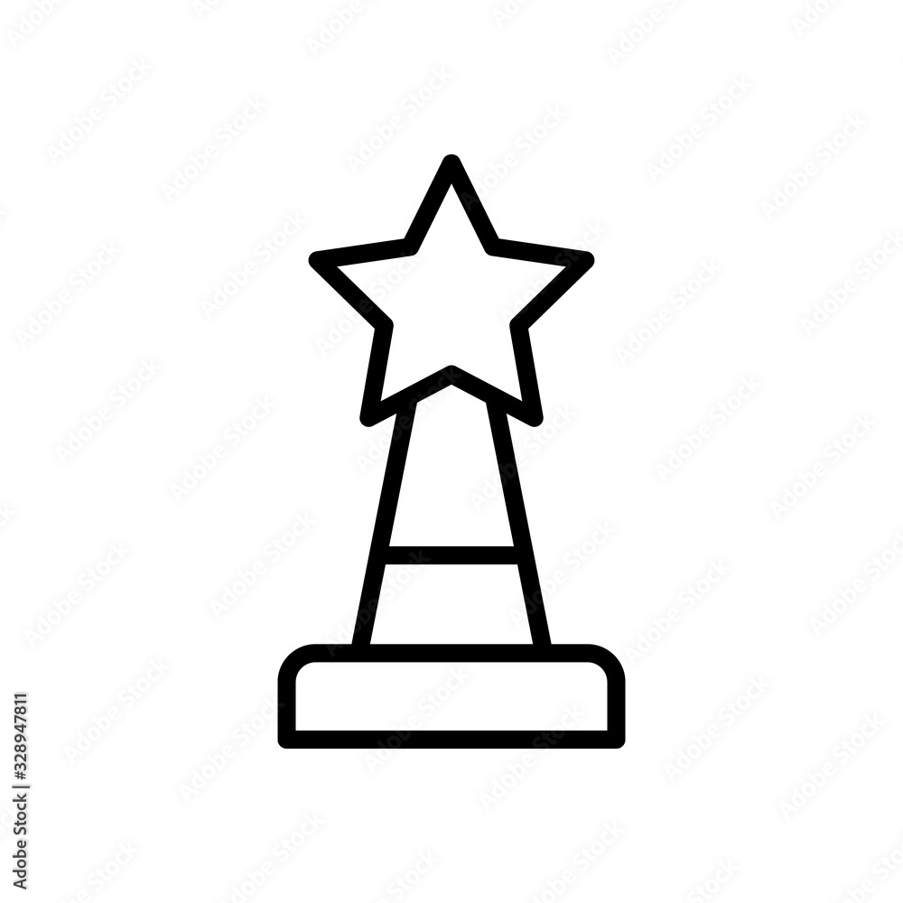 Poster award, star icon. simple line, outline vector elements of success for ui and ux, website or mobile a