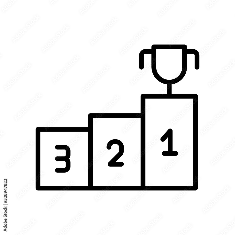 Aufkleber cup, winner icon. simple line, outline vector elements of success for ui and ux, website or mobile a