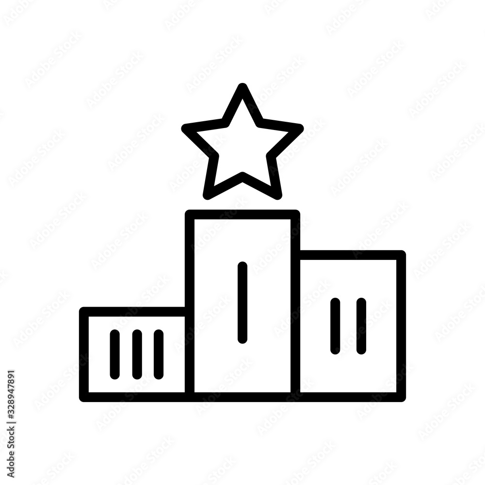 Canvas Prints Star, winner icon. Simple line, outline vector elements of success for ui and ux, website or mobile application