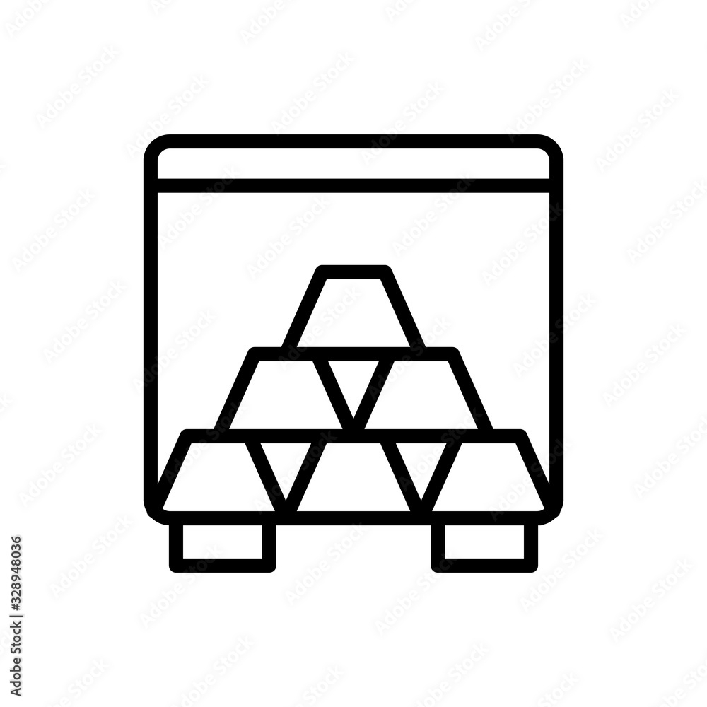 Poster gold, safe icon. simple line, outline vector elements of success for ui and ux, website or mobile ap