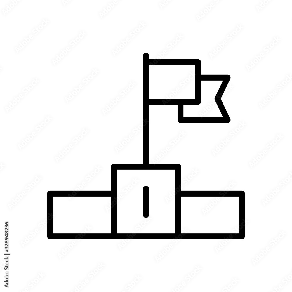 Poster flag, award icon. simple line, outline vector elements of success for ui and ux, website or mobile a