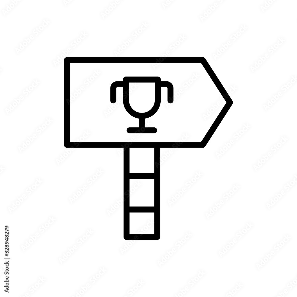 Aufkleber pointer, cup, award icon. simple line, outline vector elements of success for ui and ux, website or 
