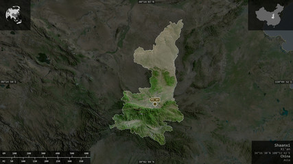 Shaanxi, China - composition. Satellite © Yarr65