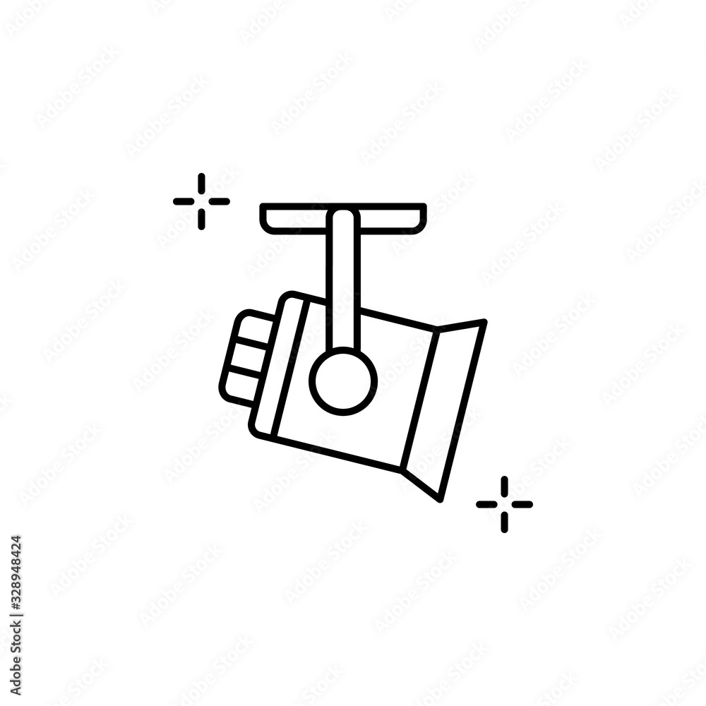 Poster spotlight icon. simple line, outline vector elements of theatre for ui and ux, website or mobile app