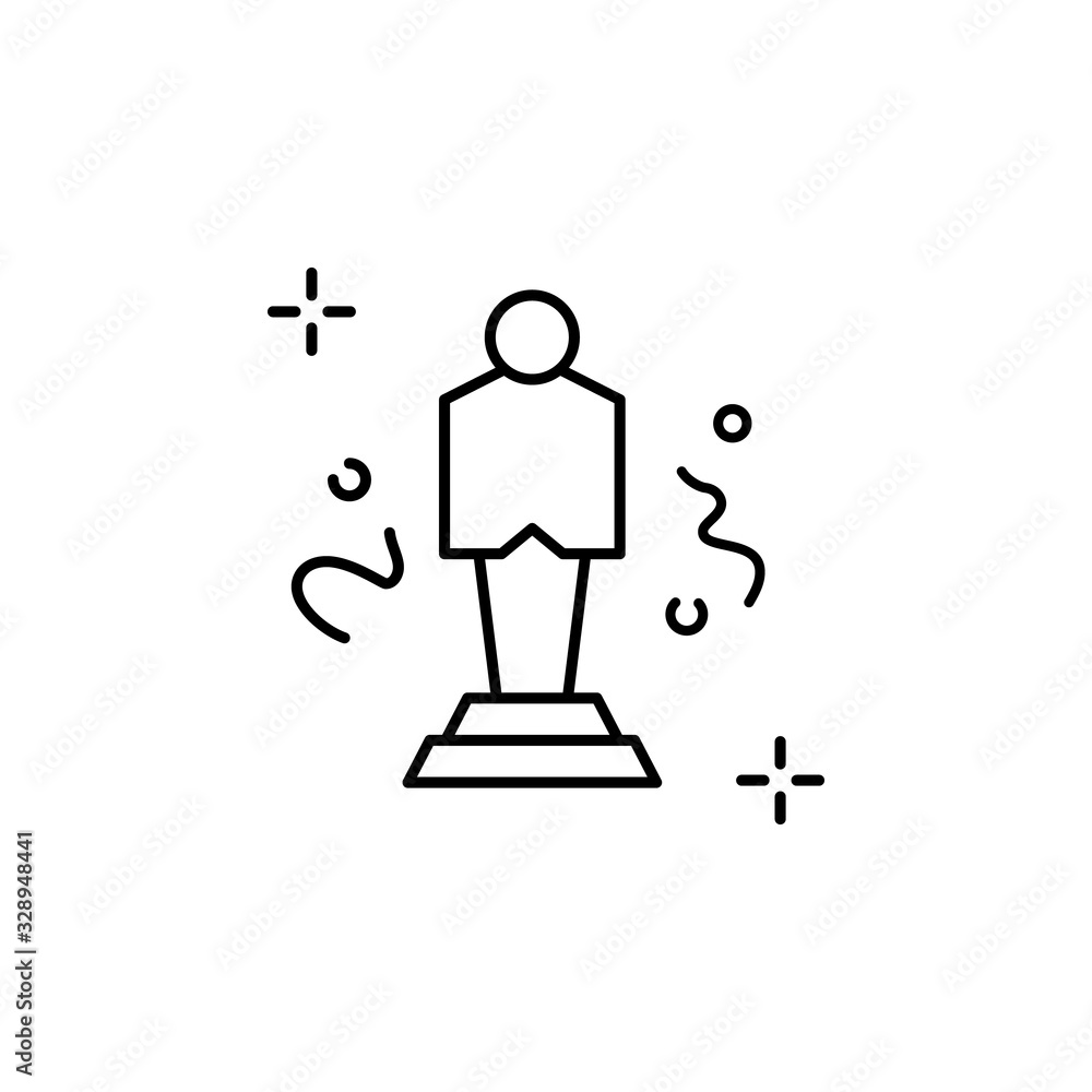 Poster trophy icon. simple line, outline vector elements of theatre for ui and ux, website or mobile applic