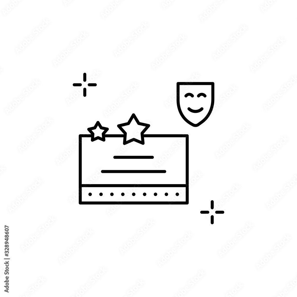 Aufkleber billboard icon. simple line, outline vector elements of theatre for ui and ux, website or mobile app